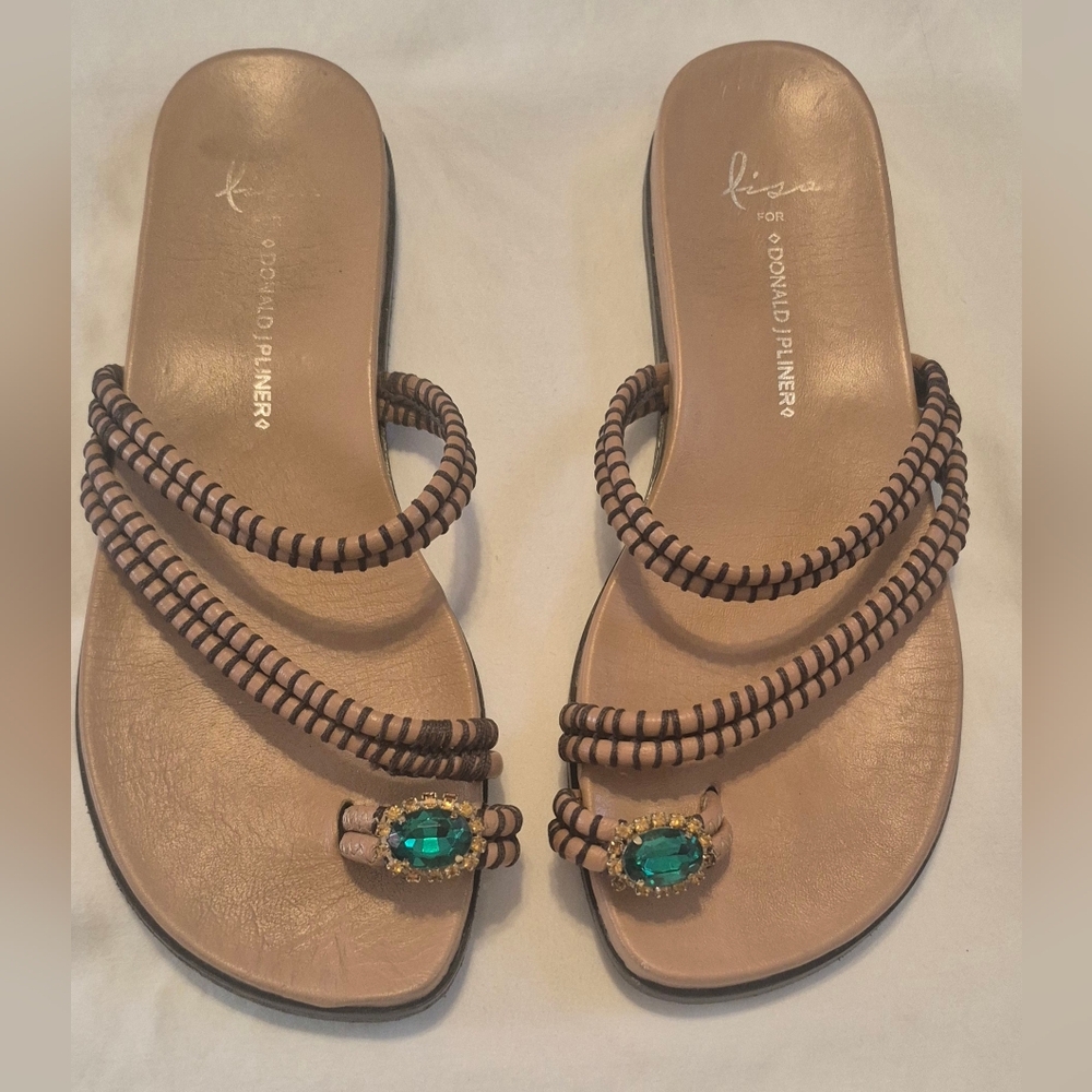 Lisa For Donald J. Pliner - Thong Jeweled Sandal - Size 7